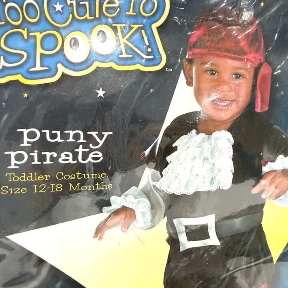 NWT Disguise Too Cute to Spook Puny Pirate Toddler 3pc Halloween Cosplay Costume - Picture 3 of 6